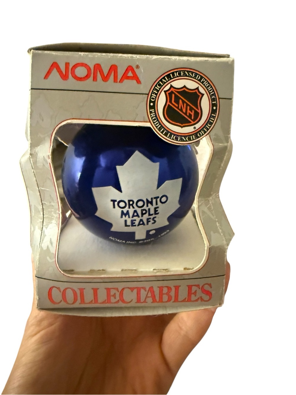 Vintage NOMA Toronto Maple Leafs Blue Ornament